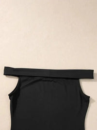 Folded Off Shoulder Slim Top - Update AvenueT-ShirtsTrendsi100100961319379100100961319379ff6d0d1e18d24b8c970bc98444fe3276 - Max - OriginBlack