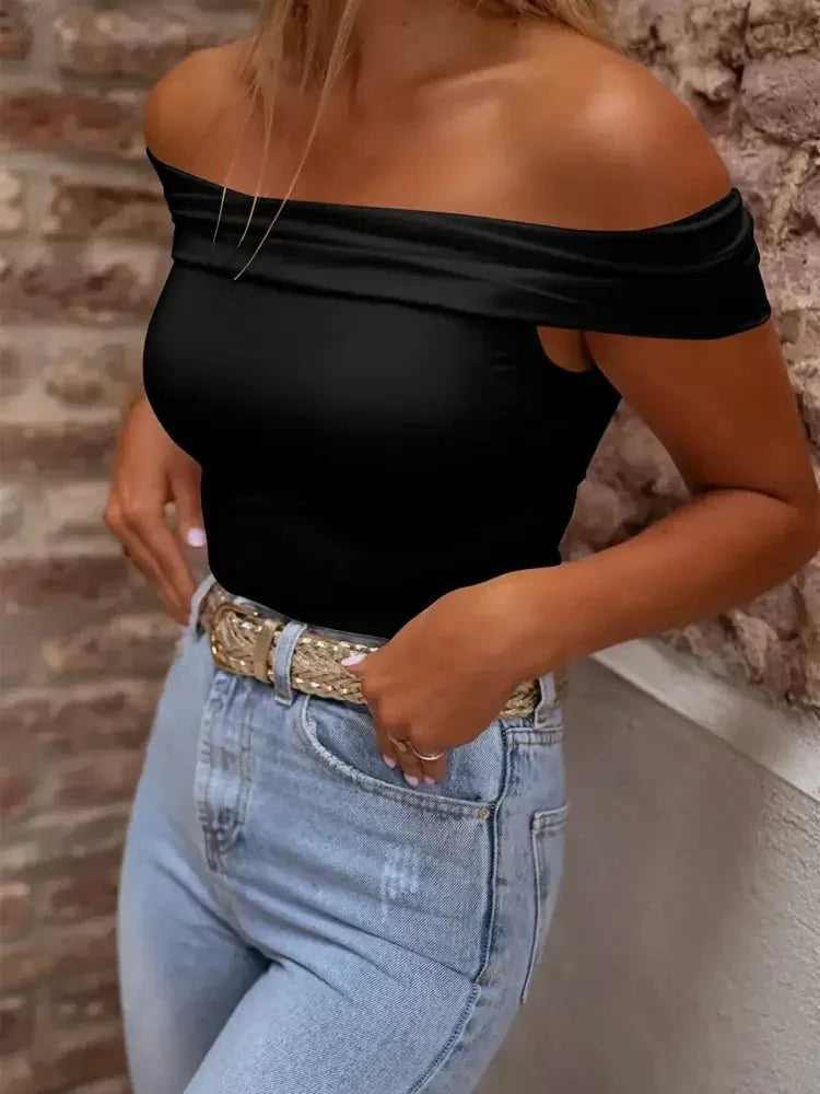 Folded Off Shoulder Slim Top - Update AvenueT-ShirtsTrendsi100100961319379100100961319379849fd961f1d94ebf9a5f01d6252a1f28 - Max - OriginBlack