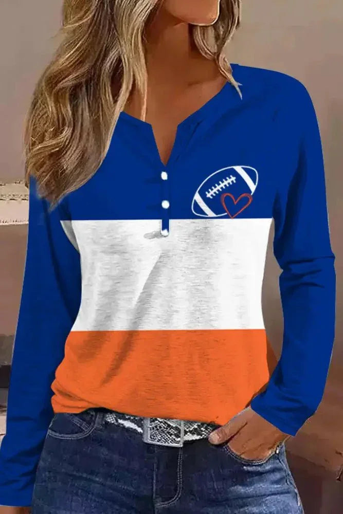 Football Graphic Notched Neck Top - Update AvenueTrendsi10010173221522210010173221522277ed34c2d39846a8acb33affd8b1102f - MaxPeacock Blue