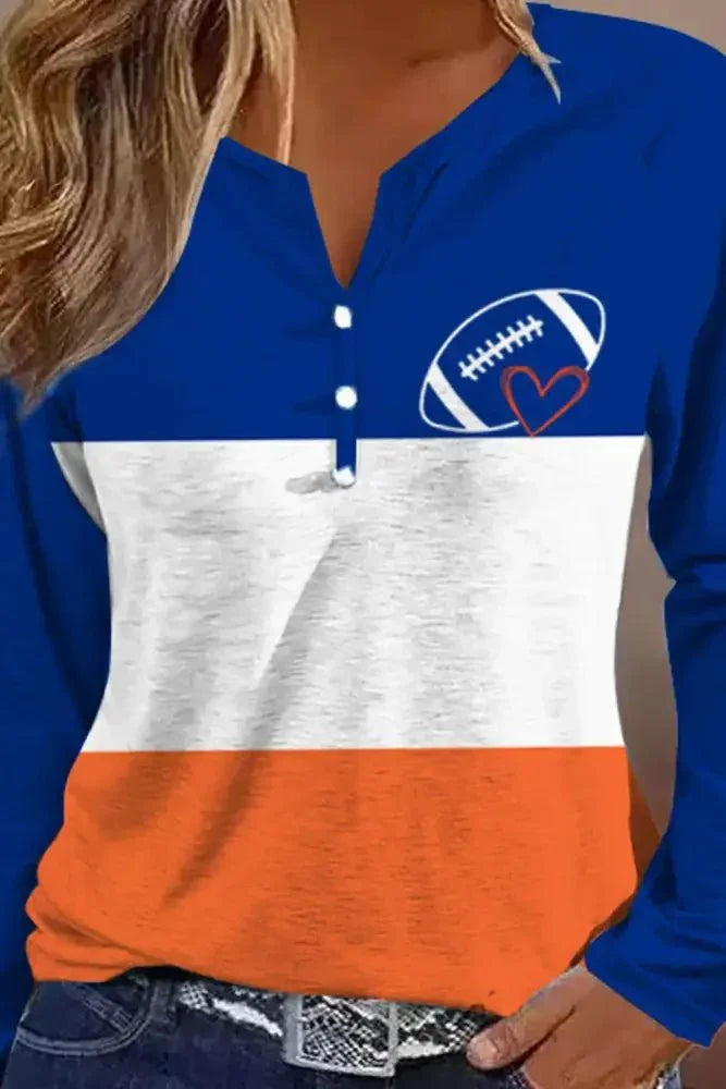 Football Graphic Notched Neck Top - Update AvenueTrendsi100101732215222100101732215222fa45ff3b7d294ed5a41c835d9acd8fb7 - MaxPeacock Blue