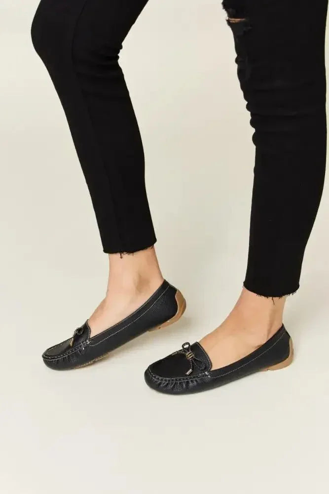 Forever Link Slip On Bow Flats Loafers - Update AvenueTrendsi100600143661763100600143661763Forever Link Slip On Bow Flats LoafersBLACK