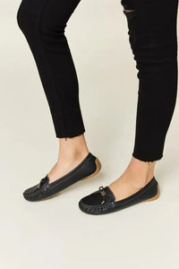 Forever Link Slip On Bow Flats Loafers - Update AvenueTrendsi100600143661763100600143661763Forever Link Slip On Bow Flats LoafersBLACK