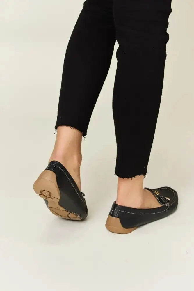 Forever Link Slip On Bow Flats Loafers - Update AvenueTrendsi100600143661763100600143661763Forever Link Slip On Bow Flats LoafersBLACK