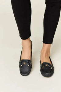 Forever Link Slip On Bow Flats Loafers - Update AvenueTrendsi100600143661763100600143661763Forever Link Slip On Bow Flats LoafersBLACK