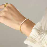 Freshwater Pearl Titanium Steel Bracelet - Update AvenueBraceletsTrendsi100500515931662100500515931662Freshwater Pearl Titanium Steel BraceletGold