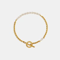 Freshwater Pearl Titanium Steel Bracelet - Update AvenueBraceletsTrendsi100500515931662100500515931662Freshwater Pearl Titanium Steel BraceletGold