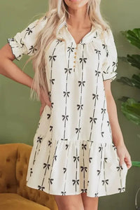 Frill Bow Print Notched Short Sleeve Mini Dress - Update AvenueVacation StyleTrendsi1001008969818081001008969818082b898bae - 34ae - 4d18 - a109 - 4430b56b02dd - MaxCream