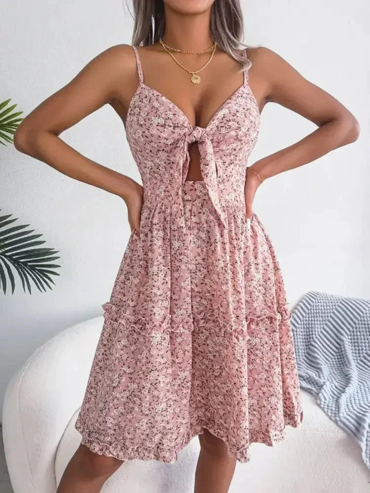 Frill Ditsy Floral Spaghetti Strap Mini Dress - Update AvenueEffortless Elegance: DressesTrendsi100100663441851100100663441851ff8000ad - 30bf - 4b16 - 8782 - 3ea3cd50c20c - MaxBlush Pink