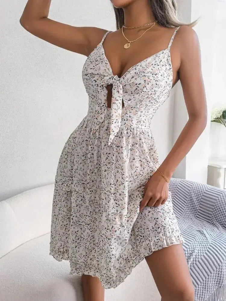 Frill Ditsy Floral Spaghetti Strap Mini Dress - Update AvenueEffortless Elegance: DressesTrendsi1001006634473881001006634473888a0310e9 - e420 - 4233 - 81eb - f275979e38ab - MaxWhite