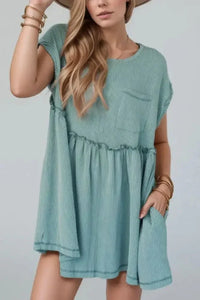 Frill Round Neck Cap Sleeve Mini Dress - Update AvenueEffortless Elegance: DressesTrendsi100100953691395100100953691395d7bcca4d - 45f0 - 4564 - 9502 - d558c0c6bb49 - Max - OriginTeal