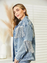 Fringe Detail Long Sleeve Denim Jacket - Update AvenueTrendsi10010021128022210010021128022298c4775d32204adab2eaf9fa9700e7b9 - MaxLight