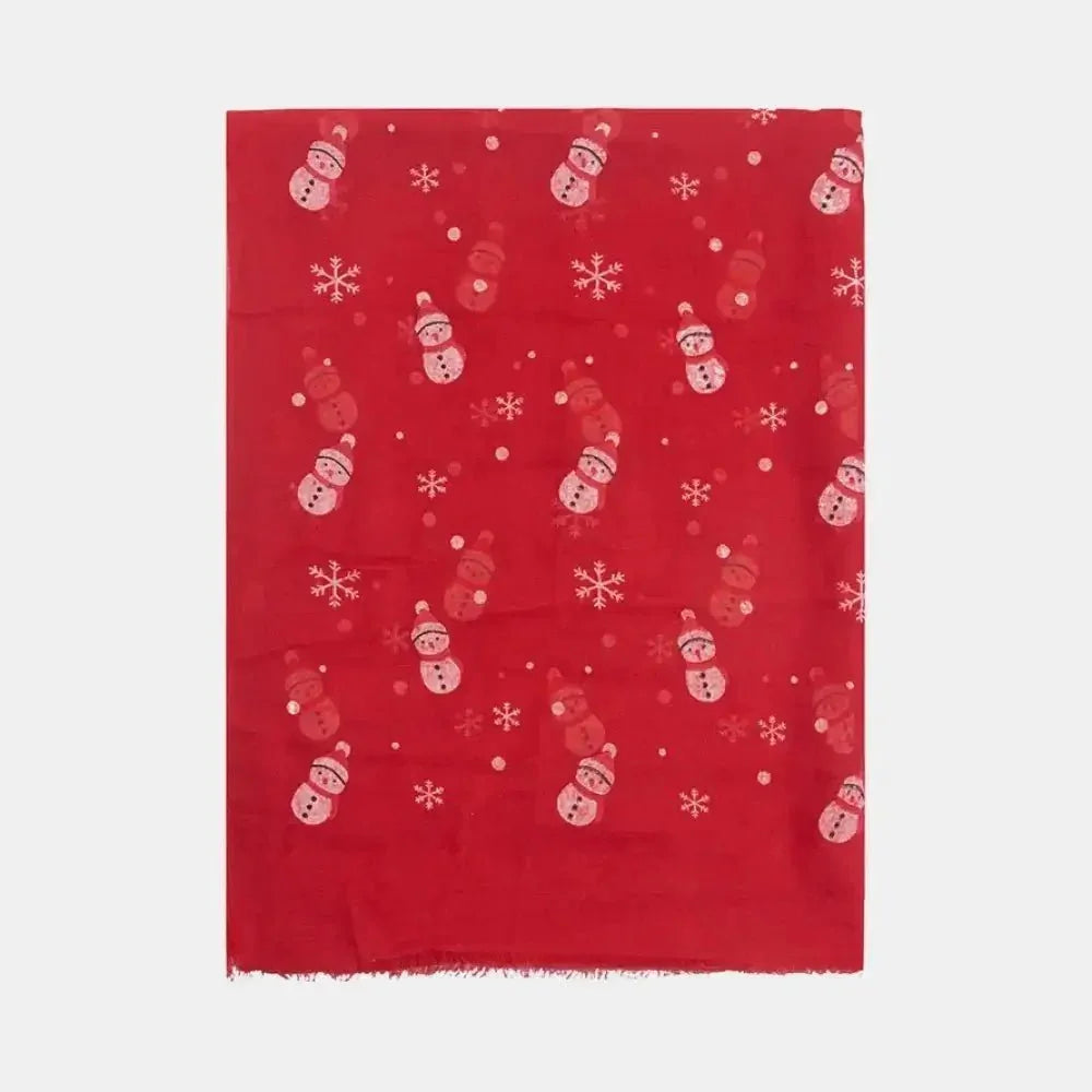 Fringe Snowman Polyester Scarf - Update AvenueTrendsi100500139791296100500139791296Fringe Snowman Polyester ScarfRed