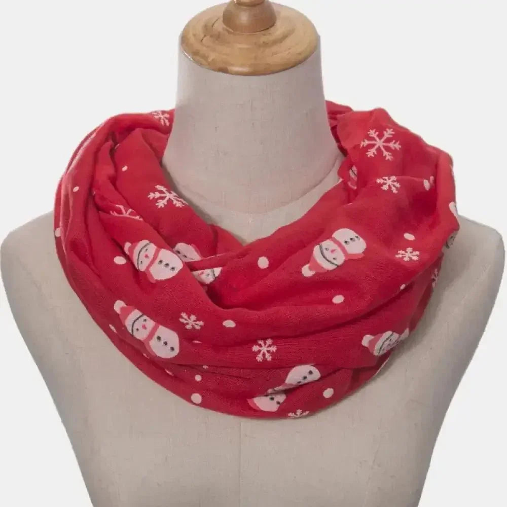 Fringe Snowman Polyester Scarf - Update AvenueTrendsi100500139791296100500139791296Fringe Snowman Polyester ScarfRed