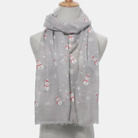 Fringe Snowman Polyester Scarf - Update AvenueTrendsi100500139794836100500139794836Fringe Snowman Polyester ScarfLight Gray