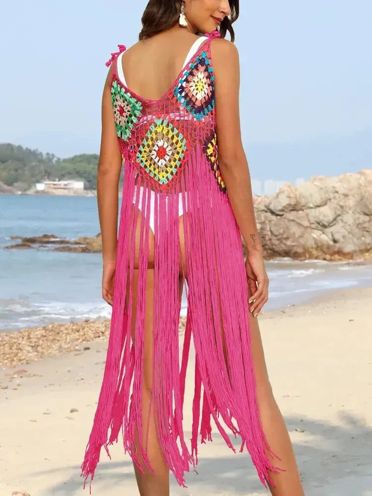 Fringe Spaghetti Strap Cover - Up - Update AvenueTrendsi1001005921613771001005921613773fe6d844 - 6bf7 - 4471 - 972a - 7b3d8e64ef8c - MaxHot Pink