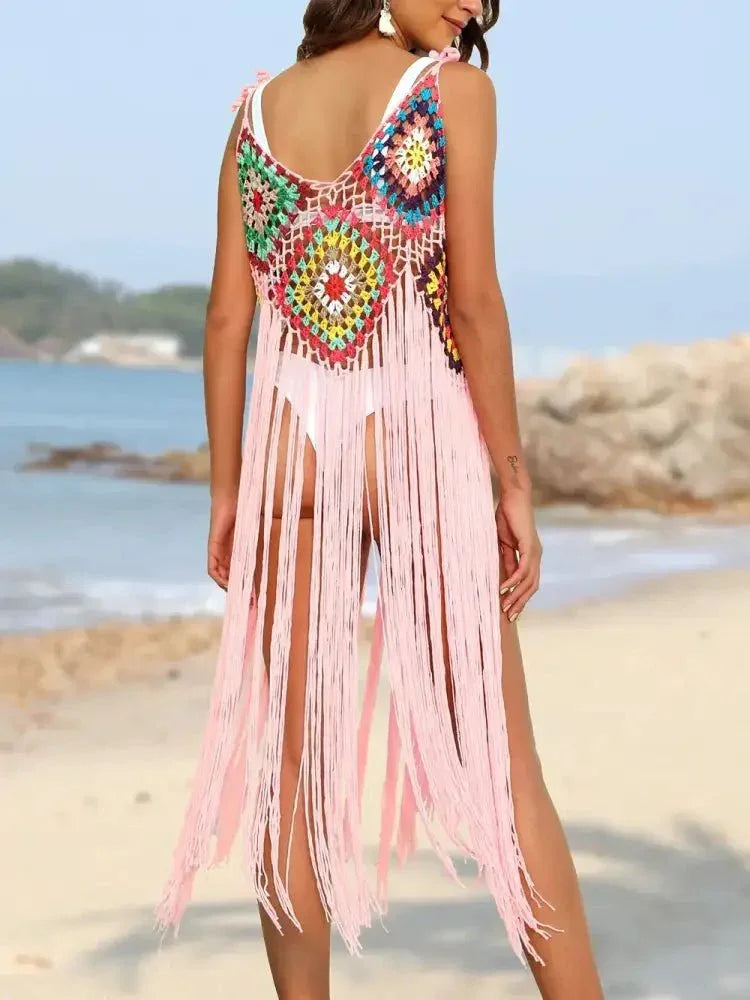 Fringe Spaghetti Strap Cover - Up - Update AvenueTrendsi1001005921655161001005921655162a8c67a0 - 9f43 - 47f8 - ad94 - c7b2eb9d8bb9 - MaxBlush Pink