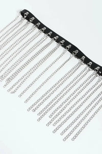 Fringed Chain PU Leather Belt - Update AvenueTrendsi101300014607707101300014607707Fringed Chain PU Leather BeltSilver