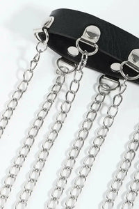 Fringed Chain PU Leather Belt - Update AvenueTrendsi101300014607707101300014607707Fringed Chain PU Leather BeltSilver