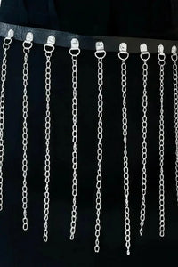 Fringed Chain PU Leather Belt - Update AvenueTrendsi101300014607707101300014607707Fringed Chain PU Leather BeltSilver