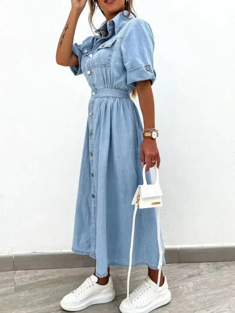 Full Size Button Down Roll - Up Sleeve Denim Shirt Dress Plus Size - Update AvenueDenim Dresses & SkirtsTrendsi10010036297081510010036297081555e8c354 - b48e - 4e05 - 9871 - 68003aefd2cd - Max - OriginLight Blue