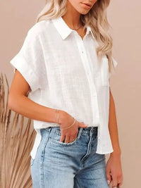Full Size Button Up Short Sleeve Shirt Plus Size - Update AvenueTrendsi100100824296307100100824296307a2f23587684149718b99ac106a04efc2 - Max - OriginWhite