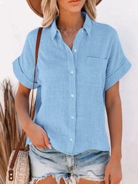 Full Size Button Up Short Sleeve Shirt Plus Size - Update AvenueTrendsi100100824299318100100824299318b51777d9 - ccda - 46cc - a87d - 7f13a31e1018 - Max - OriginSky Blue