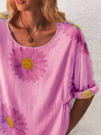 Full Size Flower Round Neck Half Sleeve T-Shirt Plus Size - Update AvenueT-ShirtsTrendsi10010063402632210010063402632237eb7fef - 4dcf - 43ad - 804d - c8bca9acf723 - Max - OriginFuchsia Pink