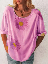 Full Size Flower Round Neck Half Sleeve T-Shirt Plus Size - Update AvenueT-ShirtsTrendsi100100634026322100100634026322dad63357 - 94db - 44d8 - 9184 - 13c236872a0a - Max - OriginFuchsia Pink