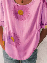 Full Size Flower Round Neck Half Sleeve T-Shirt Plus Size - Update AvenueT-ShirtsTrendsi1001006340263221001006340263221518e6bd - 1101 - 41b2 - 9448 - 67e2035b73cf - Max - OriginFuchsia Pink