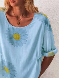 Full Size Flower Round Neck Half Sleeve T-Shirt Plus Size - Update AvenueT-ShirtsTrendsi100100634029502100100634029502354d0593 - 4ad9 - 48d9 - 82d5 - 378c61706053 - Max - OriginSky Blue