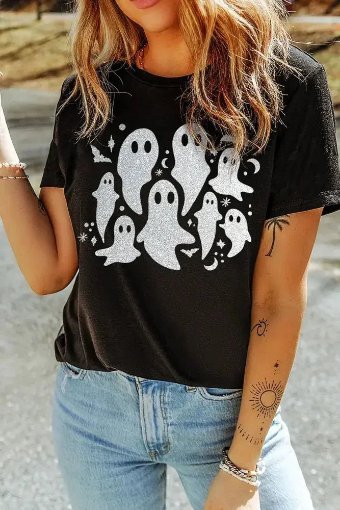 Full Size Ghost Round Neck Short Sleeve T-Shirt - Update AvenueHalloweenTrendsi10010080192159310010080192159378734a15 - 9a95 - 476e - 8d72 - ba9cb85361b8 - MaxBlack