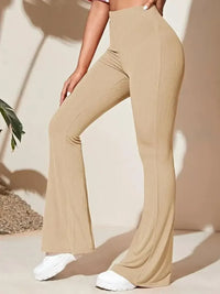 Full Size High-Waist Flare Active Pants Plus Size