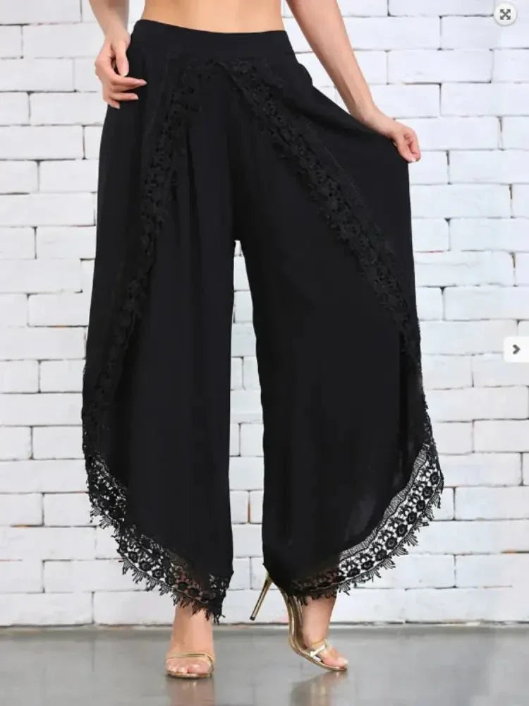 Full Size Lace Detail Wide Leg Pants Plus Size - Update AvenueBoho VibesTrendsi1001008431825851001008431825853796334a - 876f - 4a7c - b11f - 2773b11c705a - Max - OriginBlack