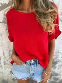 Full Size Loose Fit Short Sleeve T-Shirt Plus Size - Update AvenueT-ShirtsTrendsi1001004473417061001004473417061dde6547 - 48ef - 4465 - 88bc - b328fc9d4b0c - Max - OriginRed