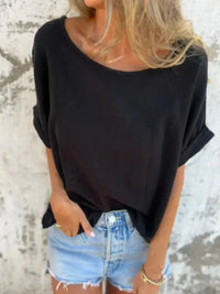 Full Size Loose Fit Short Sleeve T-Shirt Plus Size - Update AvenueT-ShirtsTrendsi1001004473419721001004473419721e7900ba - 472b - 4053 - 9c0e - 7e33ba30bb6f - Max - OriginBlack