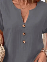 Full Size Notched Short Sleeve Top Plus Size - Update AvenueT-ShirtsTrendsi10010089259537910010089259537988787a07 - e7b4 - 453c - a2bd - e5e3a556b09c - Max - OriginGrey