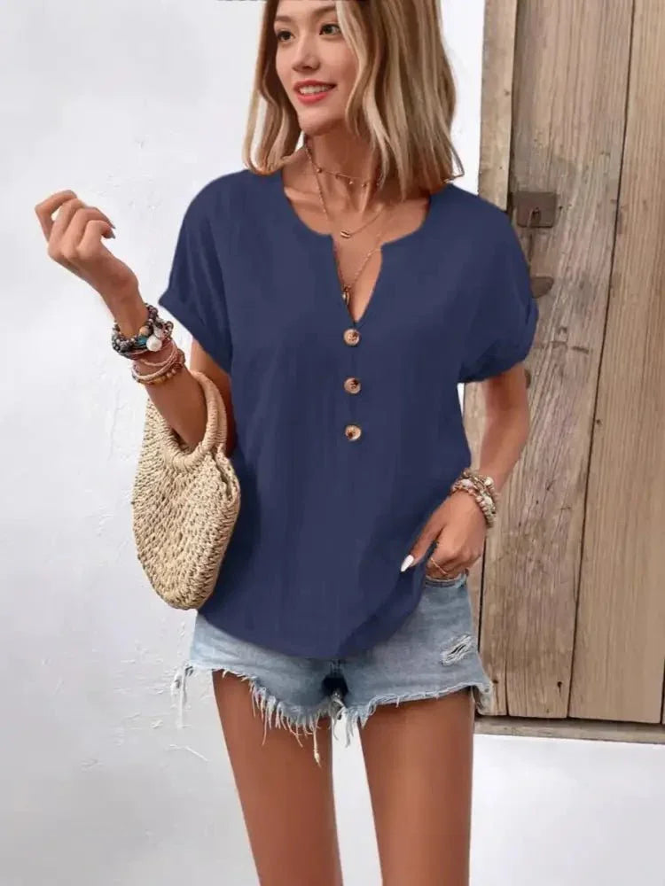 Full Size Notched Short Sleeve Top Plus Size - Update AvenueT-ShirtsTrendsi100100892595941100100892595941157fe9d4 - f0ee - 4a45 - a0ad - 6f3a4679e6d0 - Max - OriginNavy Blue
