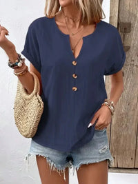 Full Size Notched Short Sleeve Top Plus Size - Update AvenueT-ShirtsTrendsi10010089259594110010089259594123f07603 - 6928 - 4fb1 - 8d66 - 0f37d3d89f75 - Max - OriginNavy Blue