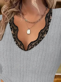 Full Size Ribbed V - Neck Lace Trim Long Sleeve T-Shirt Plus Size - Update AvenueT-ShirtsTrendsi1001002452695431001002452695434e823d21 - 3809 - 4a68 - b9b2 - 2c1b6eeb5bd4 - Max - OriginGrey