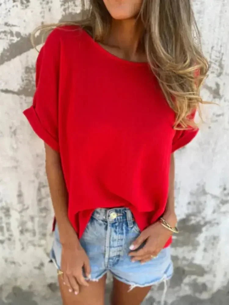 Full Size Round Neck Short Sleeve T-Shirt Plus Size - Update AvenueT-ShirtsTrendsi100100456981580100100456981580eaa08c13 - c273 - 4efe - 969f - a9ed5f1edfe8 - Max - OriginRed