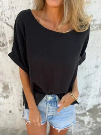 Full Size Round Neck Short Sleeve T-Shirt Plus Size - Update AvenueT-ShirtsTrendsi100100456981925100100456981925f24be439 - 35fd - 41b3 - 9d14 - a024546dccf8 - Max - OriginBlack