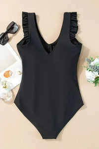 Full Size Ruched V - Neck One - Piece Swimwear - Update AvenueTrendsi100100890461850100100890461850195a7a73 - eadd - 4620 - a241 - c57cde33276c - MaxBlack