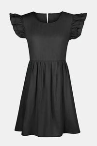 Full Size Ruffled Round Neck Cap Sleeve Denim Dress - Update AvenueDenim Dresses & SkirtsTrendsi100100026997985100100026997985cc9a2f1d - 8a7e - 417b - 983c - a4e9709828cd - MaxDark Gray