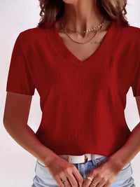 Full Size Solid V - Neck Short Sleeve T-Shirt Plus Size - Update AvenueT-ShirtsTrendsi100100779741702100100779741702d76fbf9c - 6d34 - 4956 - 95a1 - d35c51b78681 - Max - OriginRust