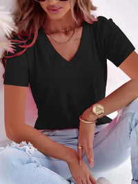 Full Size Solid V - Neck Short Sleeve T-Shirt Plus Size - Update AvenueT-ShirtsTrendsi10010077974253410010077974253462115b23 - e6b4 - 46d7 - b24e - c141c49c1417 - Max - OriginBlack