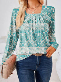 Full Size Square Neck Long Sleeve Blouse - Update AvenueTrendsi1001015201003961001015201003966622551f9d0743729dbf5226e0fc9f5e - MaxTeal