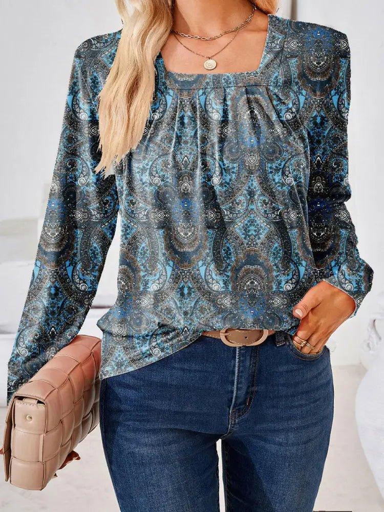 Full Size Square Neck Long Sleeve Blouse - Update AvenueTrendsi1001015201003961001015201003969d9575326112478bad64addbb10c4573 - MaxTeal
