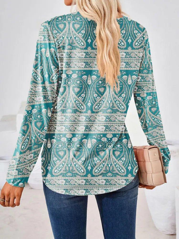 Full Size Square Neck Long Sleeve Blouse - Update AvenueTrendsi10010152010039610010152010039689704a50d24e4397940bc40198e99d41 - MaxTeal