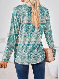 Full Size Square Neck Long Sleeve Blouse - Update AvenueTrendsi10010152010039610010152010039689704a50d24e4397940bc40198e99d41 - MaxTeal