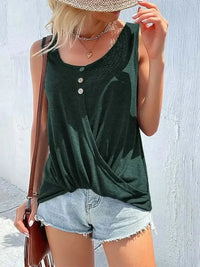 Full Size Twisted Hem Button Detail Tank Plus Size - Update AvenueTanks & CamisTrendsi100100631989326100100631989326e927011a4f6d4cfd93f4313dd6981eea - Max - OriginGreen